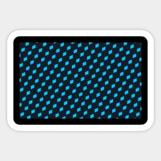 Turquoise and Black Checkered Pattern Sticker